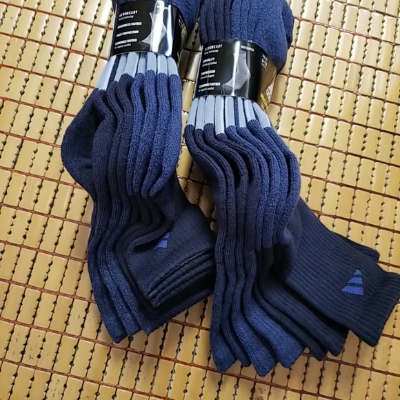 Adidas men's performance socks navy blue 8 pairs total - Picture 4 of 4